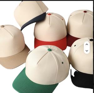 หมวกเบสบอลสแนปแบ็กเทอร์รี่5แผงปักลายเองพร้อมท่อ2สีสไตล์ฮิปฮอป - Product Image 5