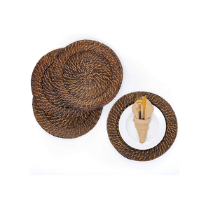 Tapis d'assiette de chargeur en rotin Vente chaude Assiettes de chargeur en rotin Assiettes Vaisselle Assiette de chargeur en rotin écologique - Product Image 4
