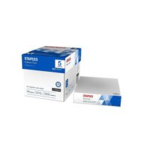 Papier copie multi-usage A4 Staples, haute luminosité, 100% pâte de bois vierge, 80 g/m², feuilles coupées nettes, pour usage bureautique, emballage en vrac