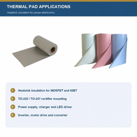 Plaque isolante en silicone thermiquement conductrice renforcée de fibres de verre pour dissipateur thermique MOSFET IGBT 1,0-4,0 W/mK, épaisseur 0,3 mm