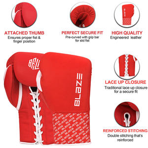 Blaze Best MMA Guantes para Sparring Entrenamiento Kickboxing Punching Heavy Bag Entrenamiento Guantes de boxeo con cordones para hombres y mujeres - Product Image 6