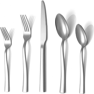 Flatware <b>Hanging</b> <b>Cutlery</b> <b>Set</b> Latest Metal Flatware Stainless Steel Gold Plated <b>Cutlery</b> <b>Set</b> Handle New Metal - Product Image 1