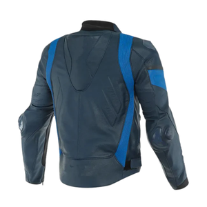 Men's Genuine Cowhide Leather Track Racing Biker Jacket CE Armoured Protections Multicolor Windproof Winter Motorcycle Riding - Product Image 4