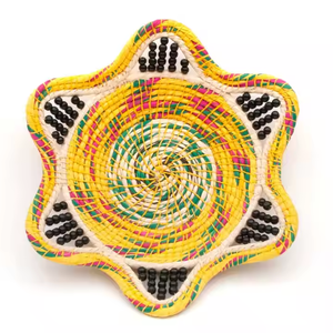 Sous-verre élégant en verre perlé de Noël Sous-verre perlé décoratif Look chic Sous-verre brodé attrayant pour tables à manger - Product Image 3