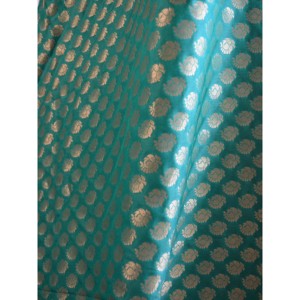 Banarasee tejido a mano arte seda sin costuras Lehenga y blusa tela con diseño Meena-Coral - Product Image 2