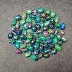 พลอยโอปอลไฟหลายจุดสีดำธรรมชาติอัญมณีโอปอลเกรดมืออาชีพเจียระไนทรงหลวมได้รับการรับรองการทำเครื่องประดับ - Product Image 4