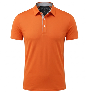 เสื้อโปโลผู้ชายพรีเมียม ผ้าคอตตอนผสมโพลีเอสเตอร์ ปิเก้ 200 GSM ระบายอากาศได้ดี สีส้ม ปักโลโก้ตามสั่ง พิมพ์ลาย เสื้อโปโลชาย - Product Image 1