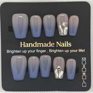 Unghie artificiali di media lunghezza Lilac Sparkle - Product Image 1