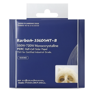 แผงโซลาร์เซลล์แบบโมโนคริสตัลไลน์ PERC ฮาล์ฟเซลล์ Rarlon PV Tech RL-540HT-B 550W-720W ได้รับการรับรองมาตรฐาน TUV สำหรับงานอุตสาหกรรม - Product Image 2