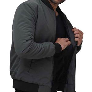 Venta al por mayor Streetwear chaquetas en blanco para los hombres de invierno de lana de gran tamaño vuelo recortada chaqueta de Bombardero - Product Image 2