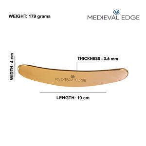 100% Pure Kansa Gua Sha Herramienta en forma de C para cara y cuerpo Producto de masaje de belleza Ayurvédico del fabricante más grande - Product Image 6