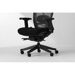 Chaise de bureau exécutive ergonomique moderne en maille - pivotante, confort en mousse et tissu, cadre en aluminium, coussin en PU, base en nylon - Product Image 4