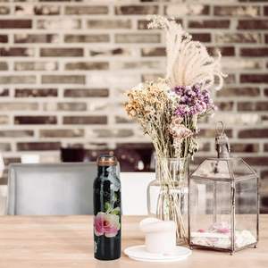 Black Printed Pure Copper <b>Bottle</b> with Carrying Bag for <b>Drinking</b> Water Available for Multipurpose Office Use for Boiling Water - Product Image 5