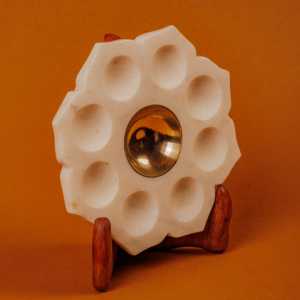 Diya en marbre pour la décoration de Diwali et de Pooja, élégants porte-bougies en pierre, lanternes, pots à bougies - Product Image 1