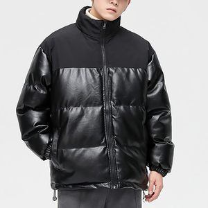 Chaqueta acolchada de talla personalizada a la moda al por mayor para hombre, chaqueta de lona de invierno con cuello levantado y diseño único, precio económico frontal - Product Image 6