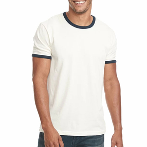 T-shirts unisexes en trois tissus T-shirts T-shirts en vente en gros T-shirt pour hommes T-shirt ras du cou T-shirt de sonnerie ajusté doux T-shirt de sonnerie vintage - Product Image 2