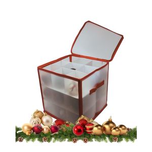 Red 27-Piece <b>Christmas</b> <b>Tree</b> Ball <b>Storage</b> <b>Box</b> Elegant Solution for Organizing Holiday Decorations - Product Image 1