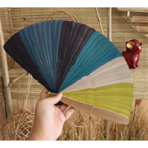 Abanico de Hoja de Palma/Abanicos Plegables de Papel de Bambú, Agarre Manual, Artesanía Vietnamita, Plegable, Coleccionable, Regalo, Recuerdos de Fiesta, Decoración DIY - Product Image 5