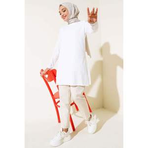 Tunique à Manches Longues Blanc - Product Image 1