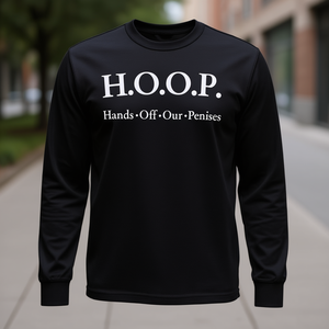 T-shirt à manches longues anti-circumcision HOOP 'Mains libres sur nos pénis' Vêtements promotionnels - Product Image 2
