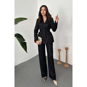 Black Set with <b>Lace</b> <b>Sleeves</b> - Black - Product Image 2