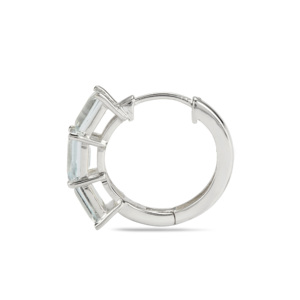 Natürliche <span class=keywords><strong>Sokoto</strong></span>-Aquamarin-Ohrringe 1,51 Karat Sterlingsilber Feiner Schmuck - Product Image 2
