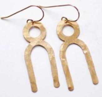 Contemporary Metal Gold Earrings with Smooth Sleek Finishes and Modern Detailing for a Refined Luxurious Touch