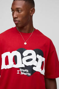 2025 Camiseta de algodón 100% de gran tamaño para hombre 240GSM para estampado de hojaldre personalizado ropa de calle de calidad de costura superior bordado sólido - Product Image 3