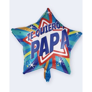 Palloncino in Foil 'Te Quiero Papa' a Forma di Stella 45cm per Decorazioni Festive - Product Image 1