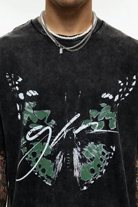 Camiseta Vintage personalizada de 230g y 250g, camiseta de gran tamaño para hombre, camisetas de lavado ácido, ropa de calle DTF con estampado, camiseta de lavado ácido - Product Image 5