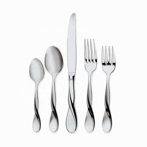 Ensemble d'ustensiles de table design, élégant, en acier inoxydable, cuillère, fourchette, couteau, collection parfaite pour la maison moderne et les restaurants - Product Image 1