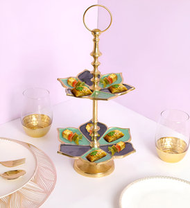 High Quality Metal Gold 2 tier <b>Cupcake</b> <b>Stand</b> in Best Price From India Custom Logo Available - Product Image 2