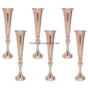 Ensemble de 3 dessus de table en verre transparent de taille différente décor à la maison trompette meilleure qualité classique meilleur vendeur Vases à fleurs modernes à vendre - Product Image 6