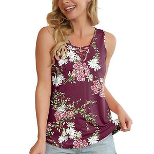 Femmes de haute qualité nouvelle mode Anime imprimé débardeur décontracté côtelé été Fitness à manches courtes Camis sans bretelles Logo personnalisé - Product Image 3