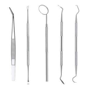 Consumibles dentales certificados CE, fuente de alimentación manual de acero inoxidable, kit de cavidad oral con espejo de boca de 5 piezas - Product Image 1