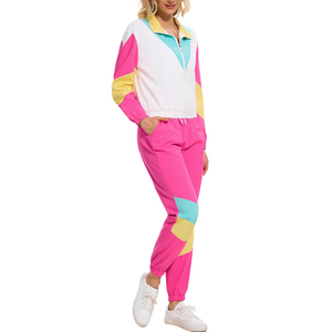 Women's Windbreaker Lightweight Tracksuit Outfits Zip Up Nylon Cropped <b>Hoodie</b> and Jogger Set for Women - Product Image 4