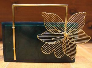 Pochette en résine de qualité standard Designer unique Luxe Haute qualité Broderie écologique Strass Conception d'été personnalisable - Product Image 6