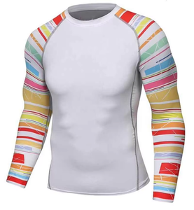 Custom Quick Dry Rash Guard Jiu Jitsu Set Sublimation <b>Printed</b> Rashguard Bjj for Men Custom Rashguard Sublimation Rashguard - Product Image 2