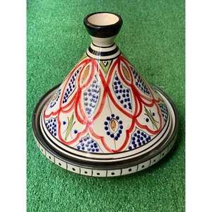 Tajín Marroquí Auténtico, Olla de Cerámica Hecha a Mano, Tajín Tradicional para Horno y Estufa, Resistente al Calor, Ecológico para Cocinas - Product Image 1