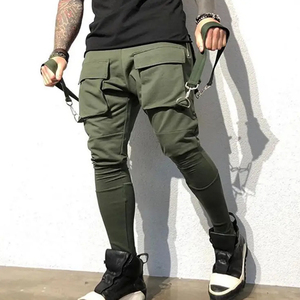 Mens <b>cargo</b> jogger <b>pants</b> slim fit tactical streetwear trousers with detachable straps and multi pocket design - Product Image 6