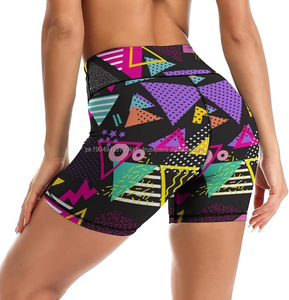 Pantalones cortos de gimnasio de cintura alta para mujer, Control de barriga, transpirables, para entrenamiento atlético, pantalones cortos para correr, sublimación, cinturón de pantalones cortos calientes - Product Image 1