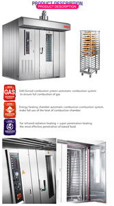 فرن صناعي حراري من جوانجزو فوشان 12-12 صواني بالهواء الساخن سعر الفرن الصناعي الدوار بالغاز الدوار الكهربائي للمخابز - Product Image 3