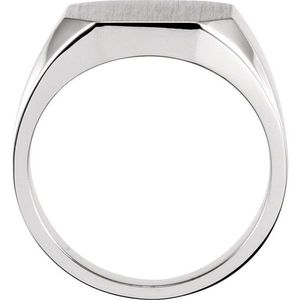 Stuller Fashionable HipHop Octagon Signet <b>Ring</b> 9128:228711P Princess Cut Diamond Gold Plated Inlay Trendy and Gift-Friendly - Product Image 2