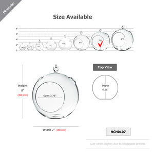 HCH0107 - ตู้กระจกแขวนใส - 8 นิ้ว - Product Image 3