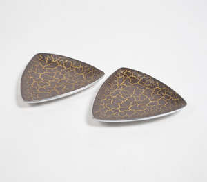 Ensemble d'assiettes à Pizza en Aluminium texturé émaillé personnalisé de 2 fabricants grossistes - Product Image 1