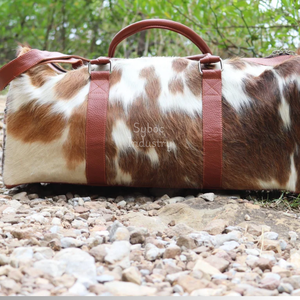 Men's Leather Holdall Duffle <b>Bag</b> Brown and White Real Cowhide Hair on Leather Personalize <b>Travel</b> <b>Bag</b> for Girls <b>Weekender</b> <b>Bag</b> Boy - Product Image 5