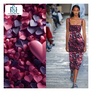 Tela impresa digital de rayón viscosa para vestido de mujer con estampado reactivo de bufanda - Product Image 5