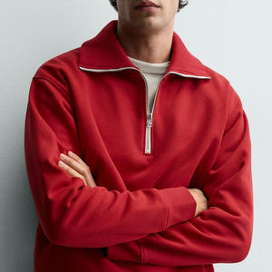 Sudadera con Cierre de Cremallera de Cuarto para Hombre, Cuello Alto, Mangas Largas, Dobladillo Acanalado, Ropa Casual para Invierno, Servicio OEM, Precio al por Mayor - Product Image 2