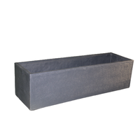 KNT Moderne Classique Gris FRP Rectangulaire en Fibre de Verre Durable Léger Incassable Longue Durée de Vie Lisse Brillant pour Sol de Jardin et Maison
