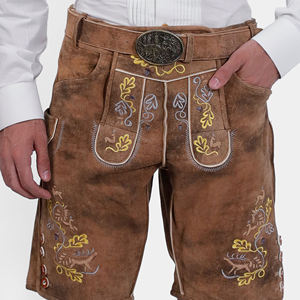 Short bavarois pour hommes Nouveau short Lederhosen véritable couleur unie pure pour l'extérieur - Product Image 4
